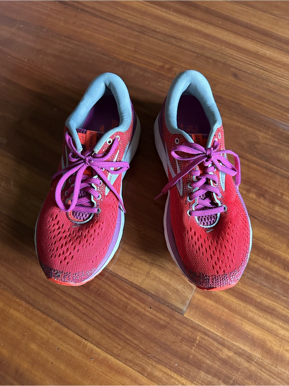 Brooks Women's Red and Pink Athletic Running Shoes